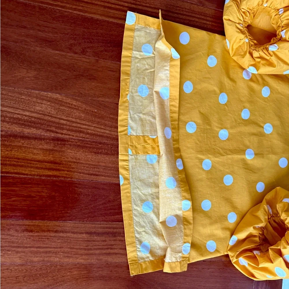 LOFT Women’s Blouse Ballon Sleeves Yellow Polka Dot Women's Top Shirt Size S - Picture 16 of 16